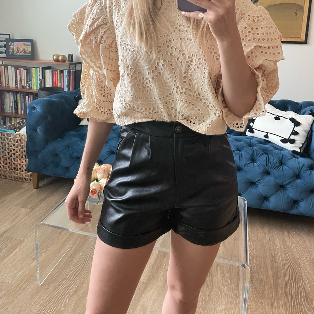 NWOT Vegan Leather Shorts